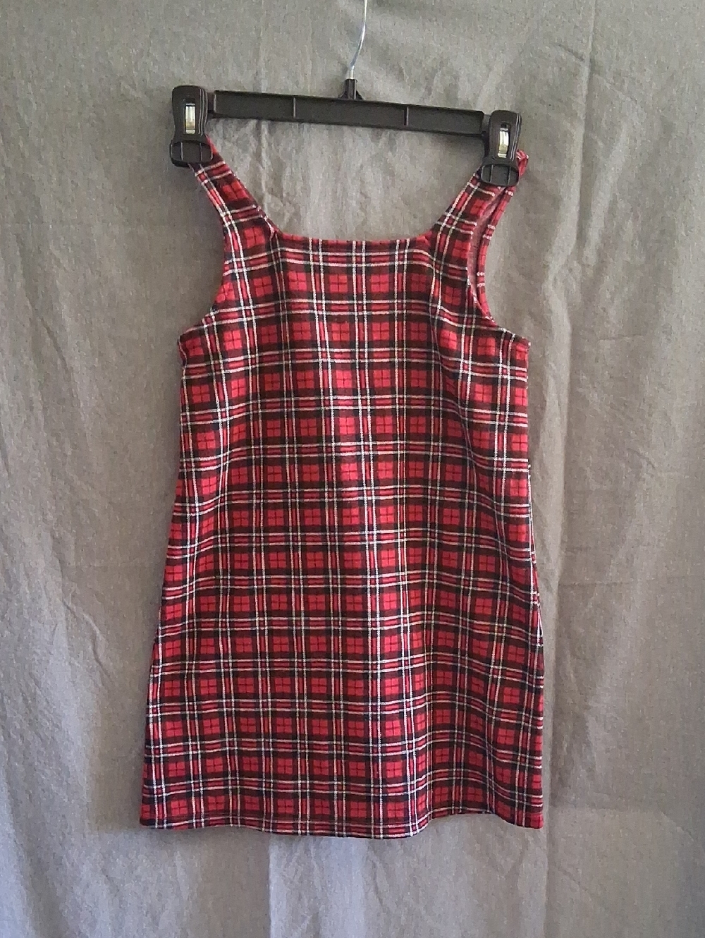 jumping beans Red and Black Plaid Sleeveless Shift Dress